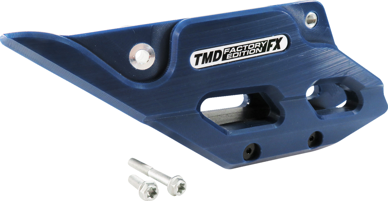 T.M. DESIGNWORKS Factory Edition Chain Guide With Replacement Wear Pad - Blue - Gas Gas/Husqvarna/KTM RCG-KT5-BL2