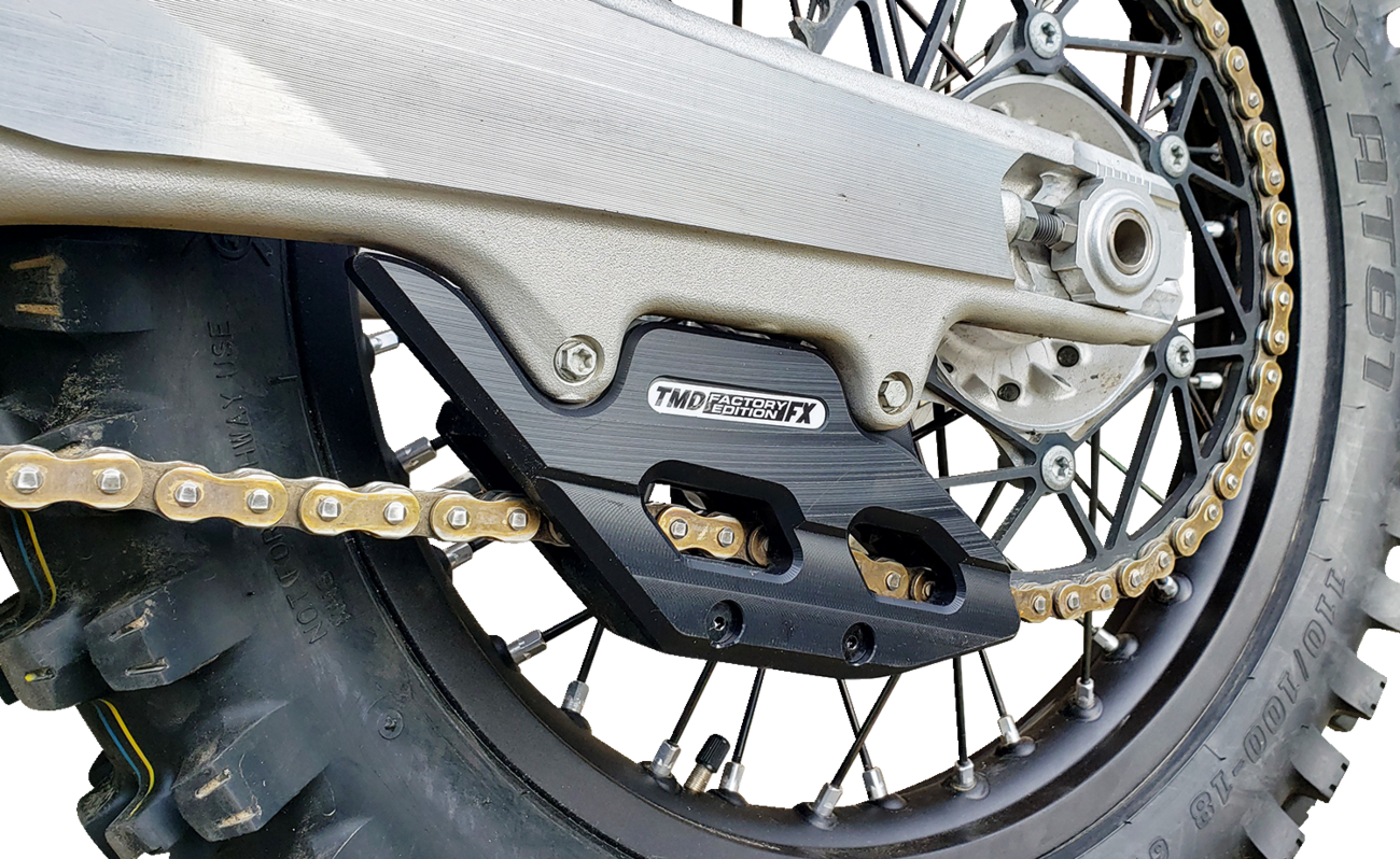 T.M. DESIGNWORKS Factory Edition Chain Guide With Replacement Wear Pad - Black - Gas Gas/Husqvarna/KTM RCG-KT5-BK