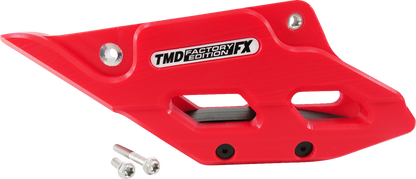 T.M. DESIGNWORKS Factory Edition Chain Guide With Replacement Wear Pad - Red - Gas Gas/Husqvarna/KTM RCG-KT5-RD