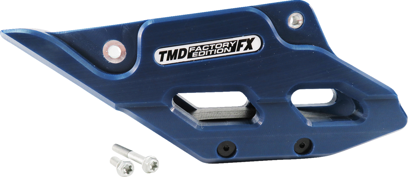 T.M. DESIGNWORKS Factory Edition Chain Guide With Replacement Wear Pad - Blue - Gas Gas/Husqvarna/KTM RCG-KT5-BL2