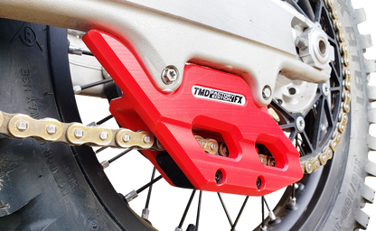 T.M. DESIGNWORKS Factory Edition Chain Guide With Replacement Wear Pad - Red - Gas Gas/Husqvarna/KTM RCG-KT5-RD