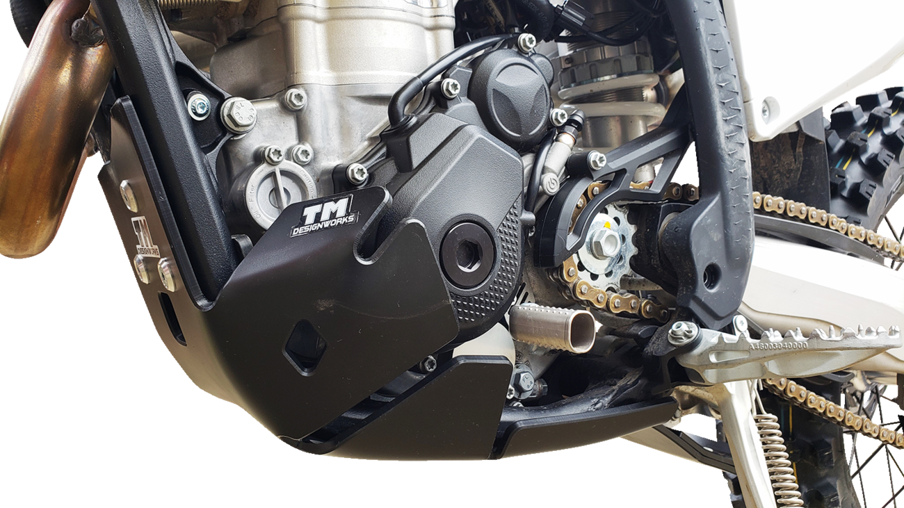 T.M. DESIGNWORKS Skid Plate - Black - Gas Gas | Husqvarna | KTM KHLG-362-BK