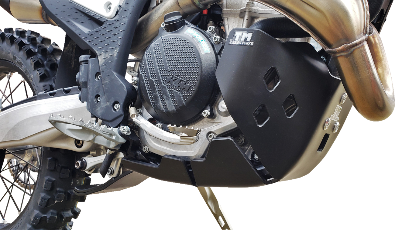 T.M. DESIGNWORKS Skid Plate - Black - Gas Gas | Husqvarna | KTM KHLG-362-BK