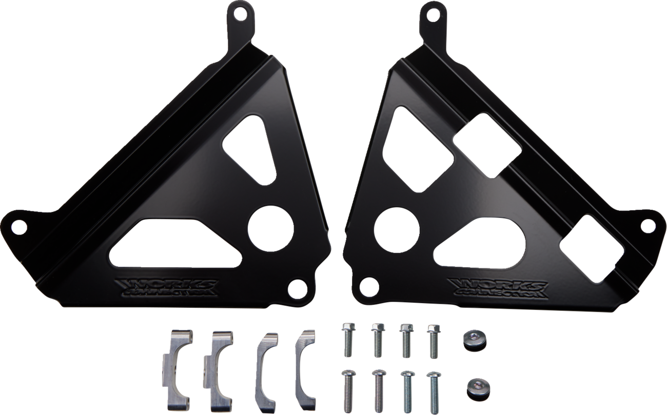 WORKS CONNECTION Radiator Brace Set - Black - Yamaha 18-B181