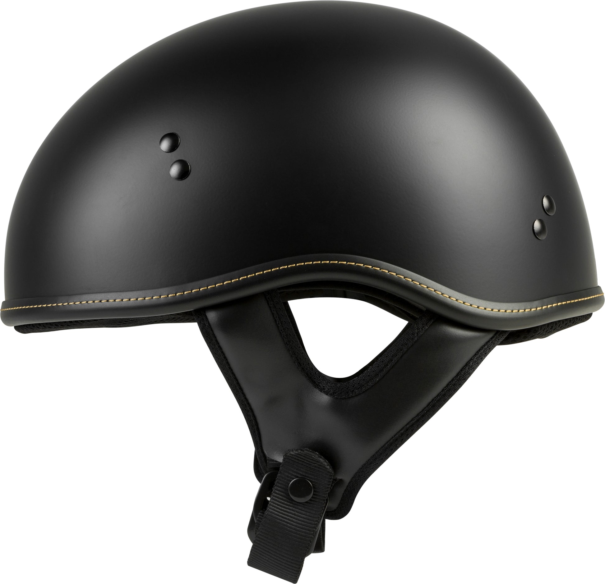 .357 Solid Half Helmet Matte Black Xs