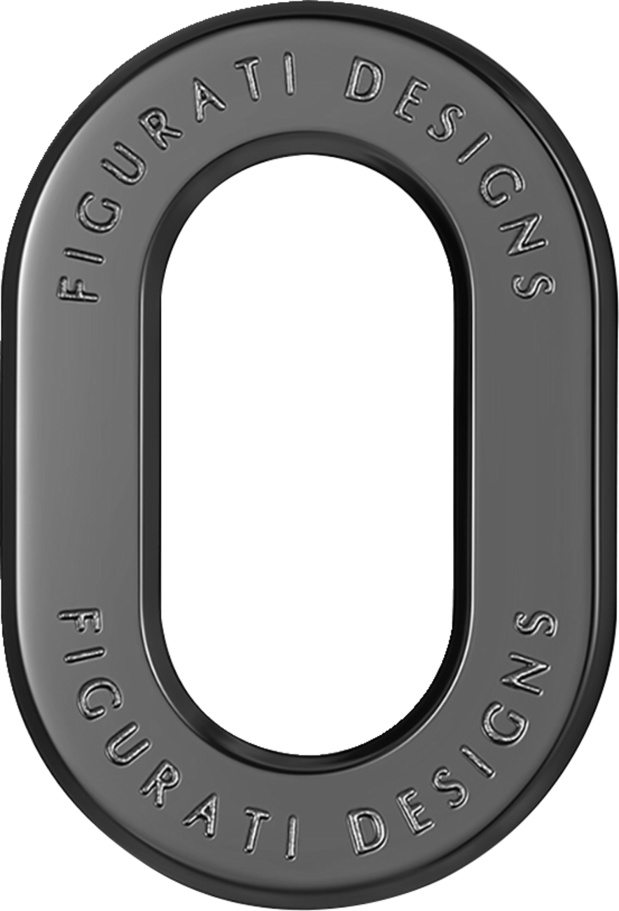 FIGURATI DESIGNS Antenna Ring - Left Rear Fender - Smooth - Black FD60-ANTRG-BK-LT