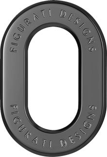 FIGURATI DESIGNS Antenna Ring - Left Rear Fender - Smooth - Black FD60-ANTRG-BK-LT