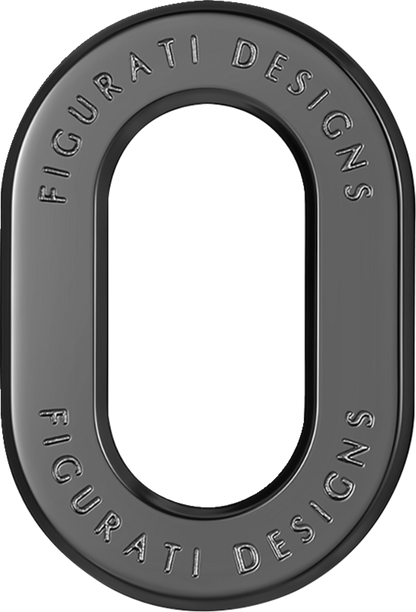 FIGURATI DESIGNS Antenna Ring - Left Rear Fender - Smooth - Black FD60-ANTRG-BK-LT