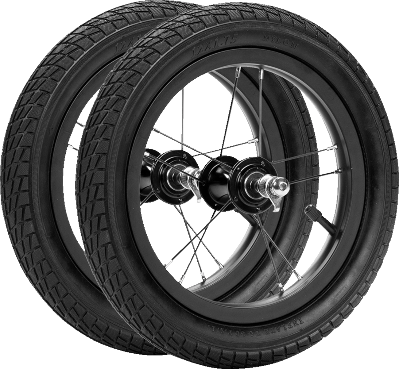 STRIDER 12" High-Traction Wheels - Set PWHEEL-12-HT-BK