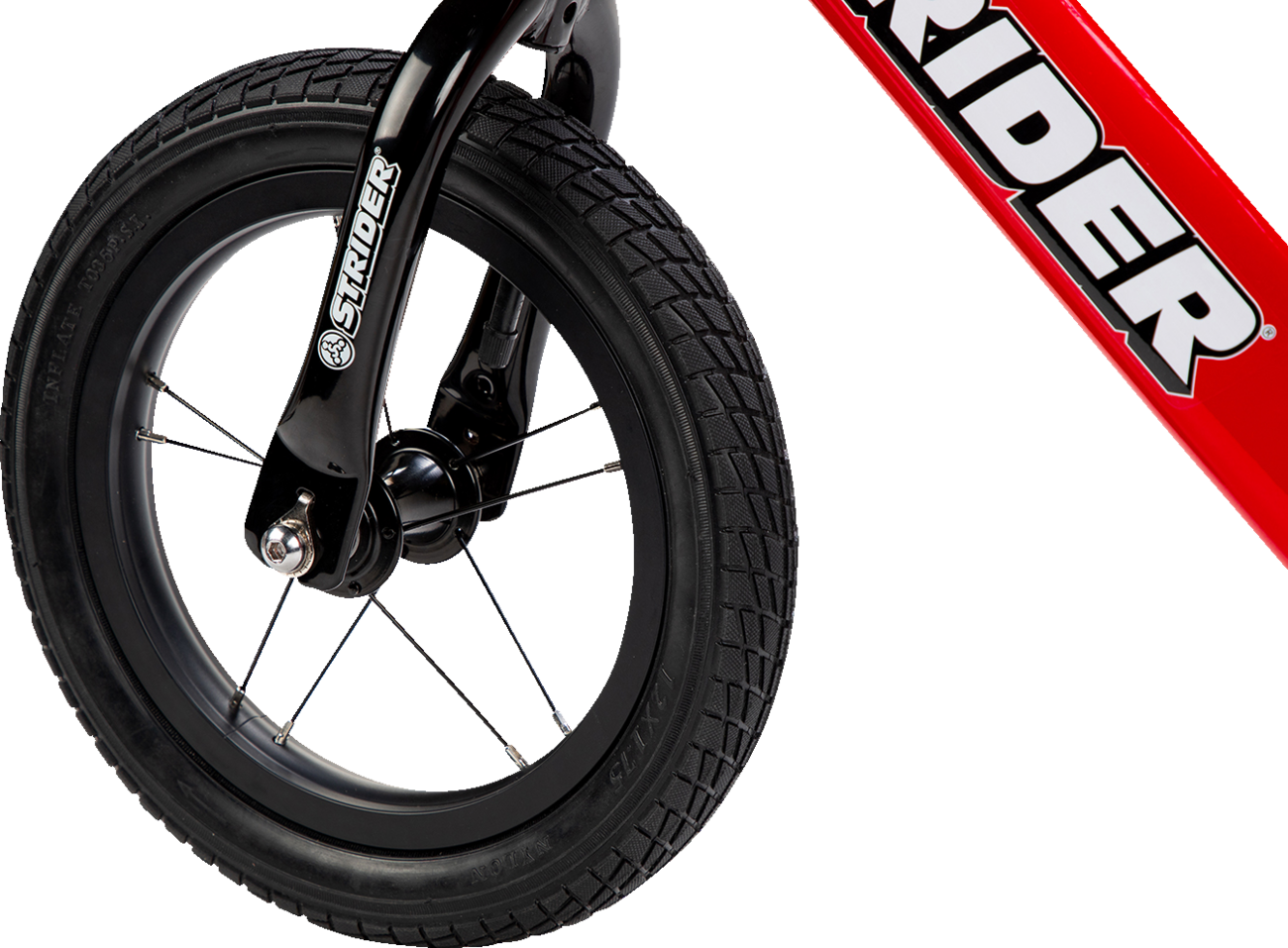STRIDER 12" High-Traction Wheels - Set PWHEEL-12-HT-BK
