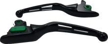 DRAG SPECIALTIES Slotted Wide Blade Lever Set - Black H07-0607MB