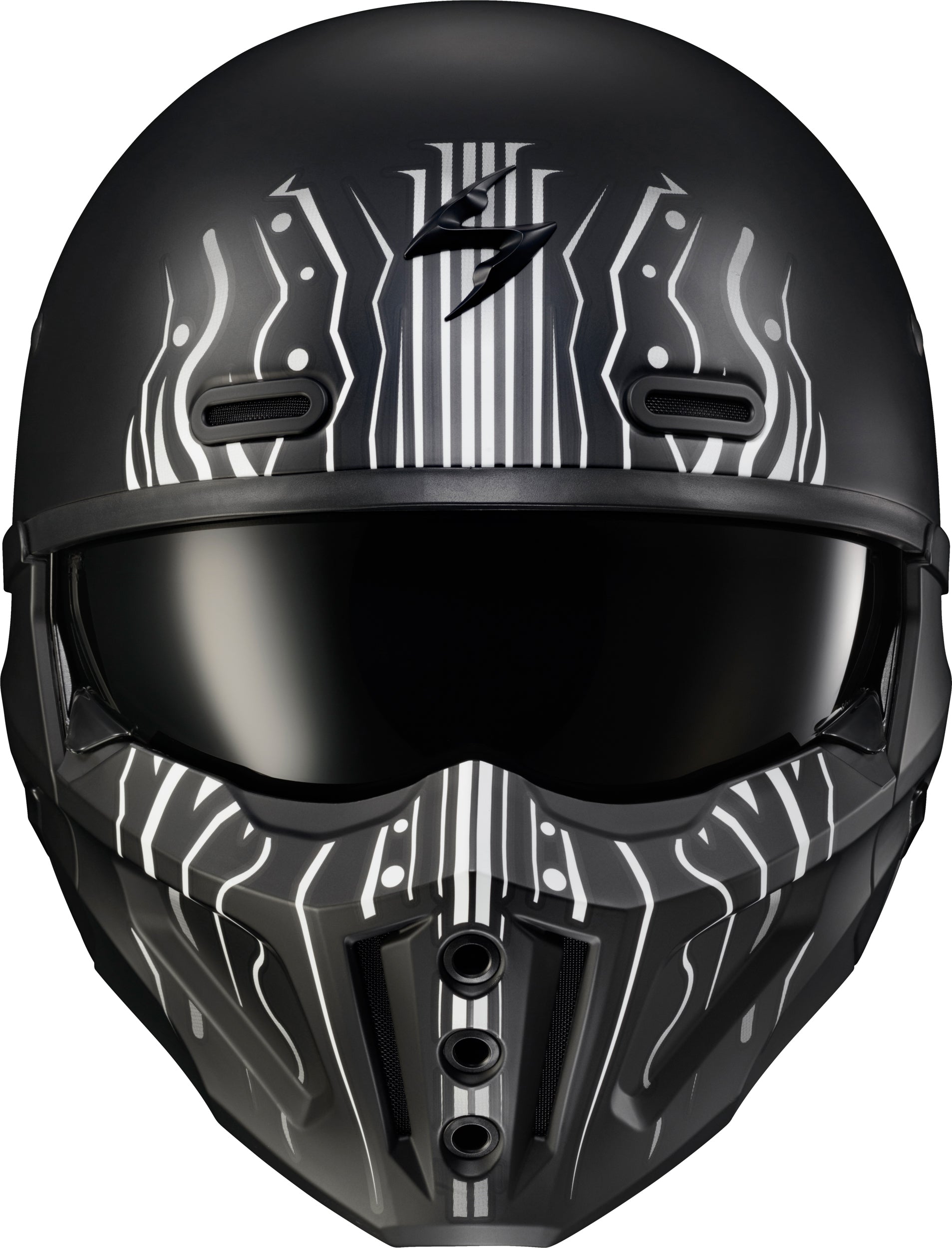 Covert X Open Face Helmet Tribe Matte Black/White Xl