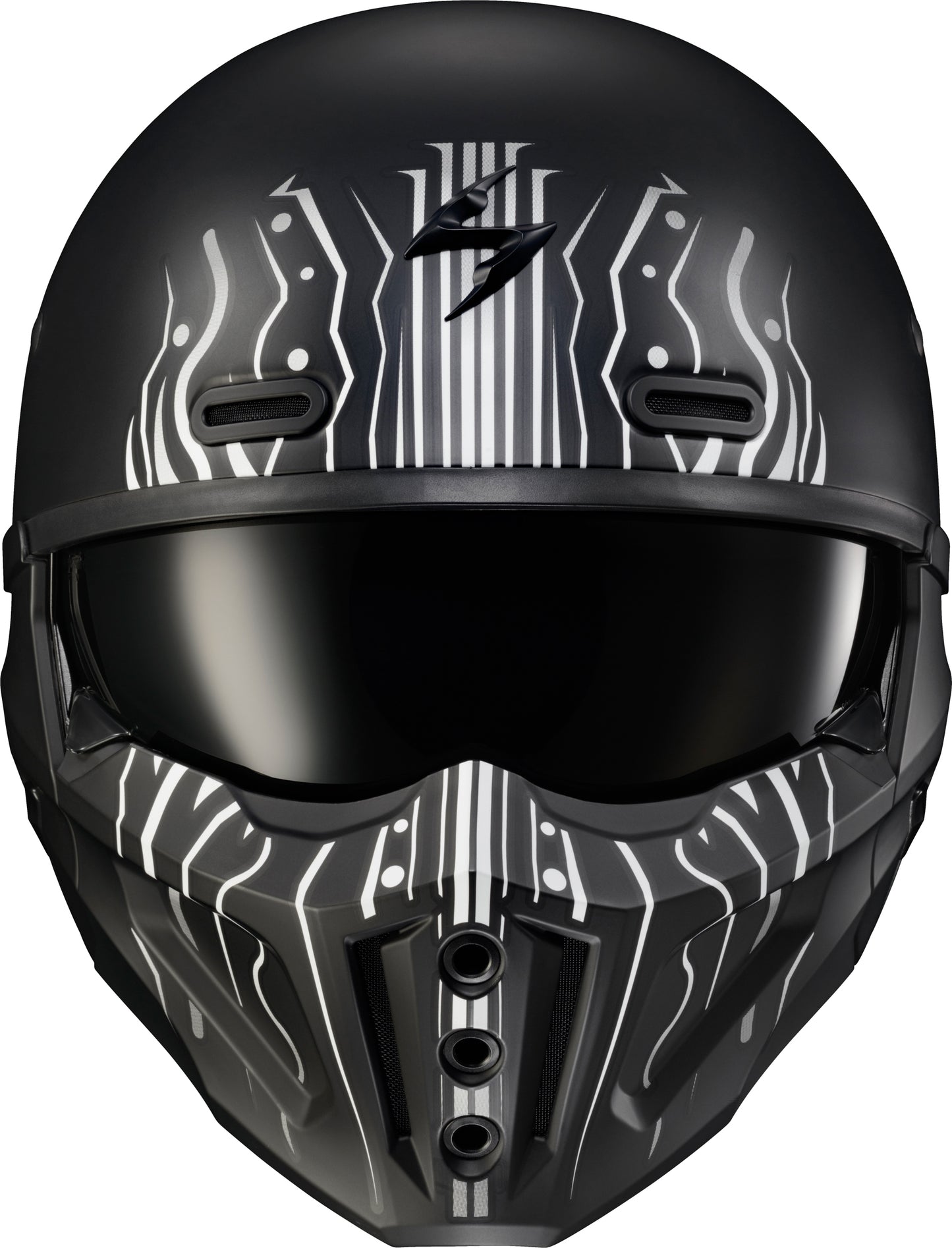 Covert X Open Face Helmet Tribe Matte Black/White Xl