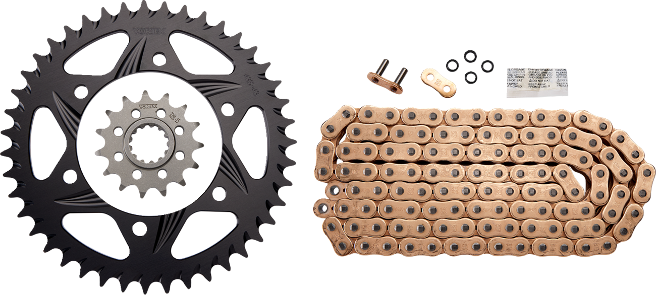 VORTEX Chain and Sprocket Kit - GFRA - Gold - Yamaha FZ/MT-10 CKG6454