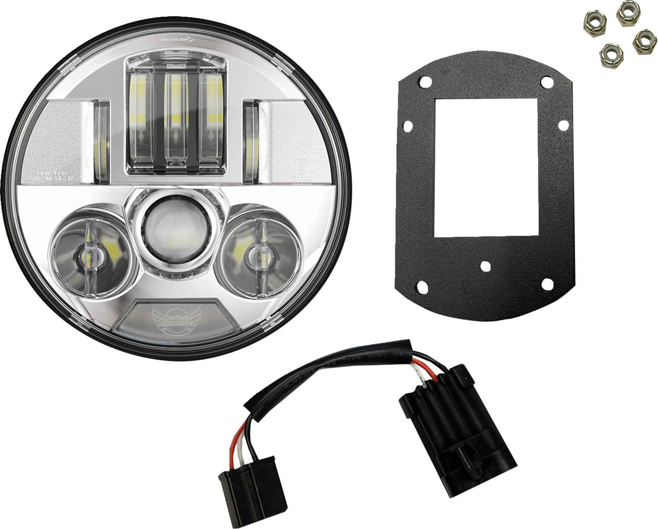 CUSTOM DYNAMICS ProBEAM® Headlight Kit - 5-3/4" - Chrome - FXLRST/FXRST PB-LRST-c