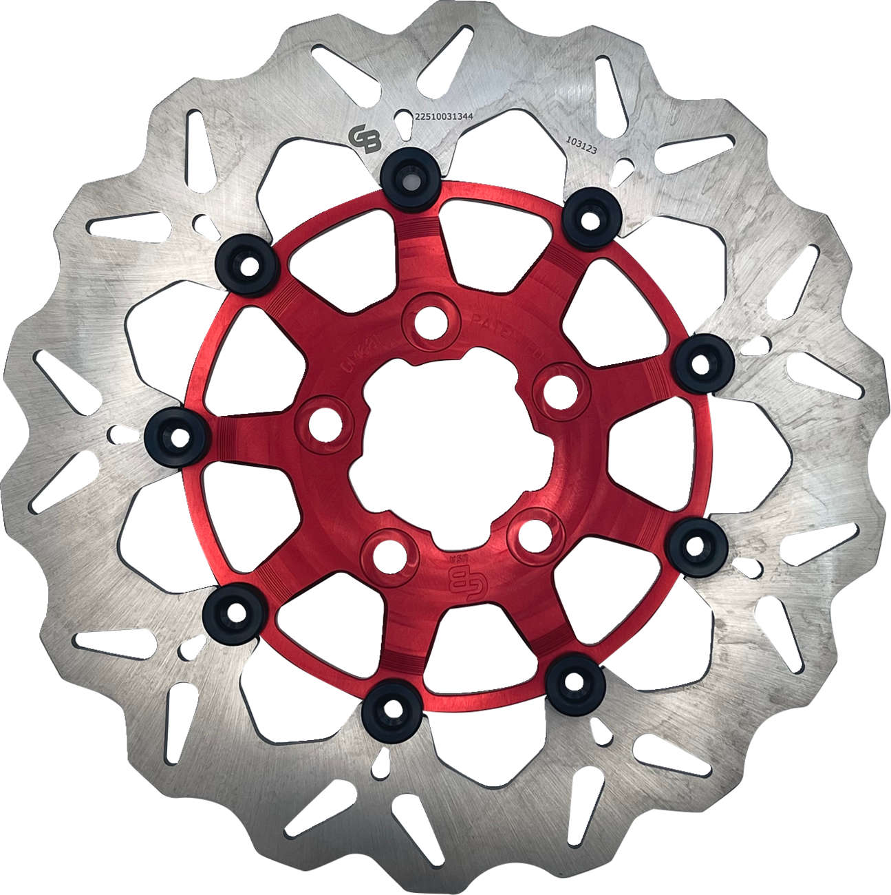 GBRAKES Brake Rotor - Rear - Red DF681CW-R