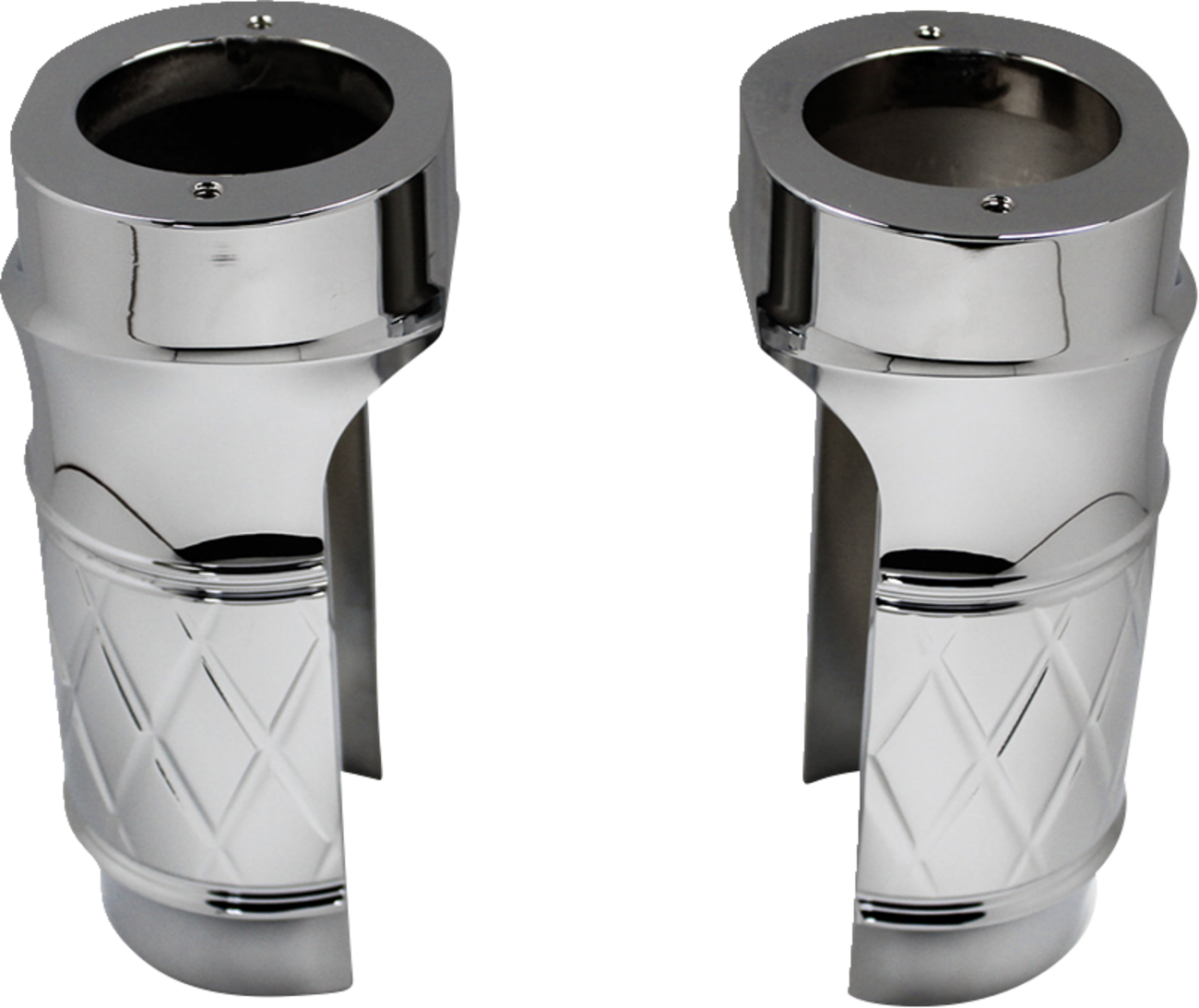 EDDIE TROTTA DESIGNS Fork Slider Covers - Chrome - Platinum-Cut TC-WT963