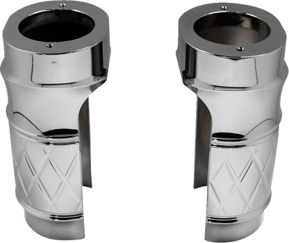 EDDIE TROTTA DESIGNS Fork Slider Covers - Chrome - Platinum-Cut TC-WT963