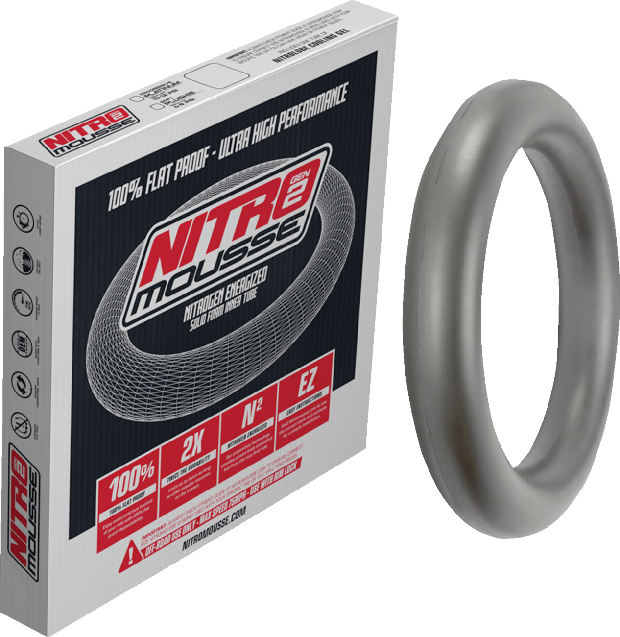 NITROMOUSSE Mousse Tube - Platinum - Standard - 120/100-18 NM18-305