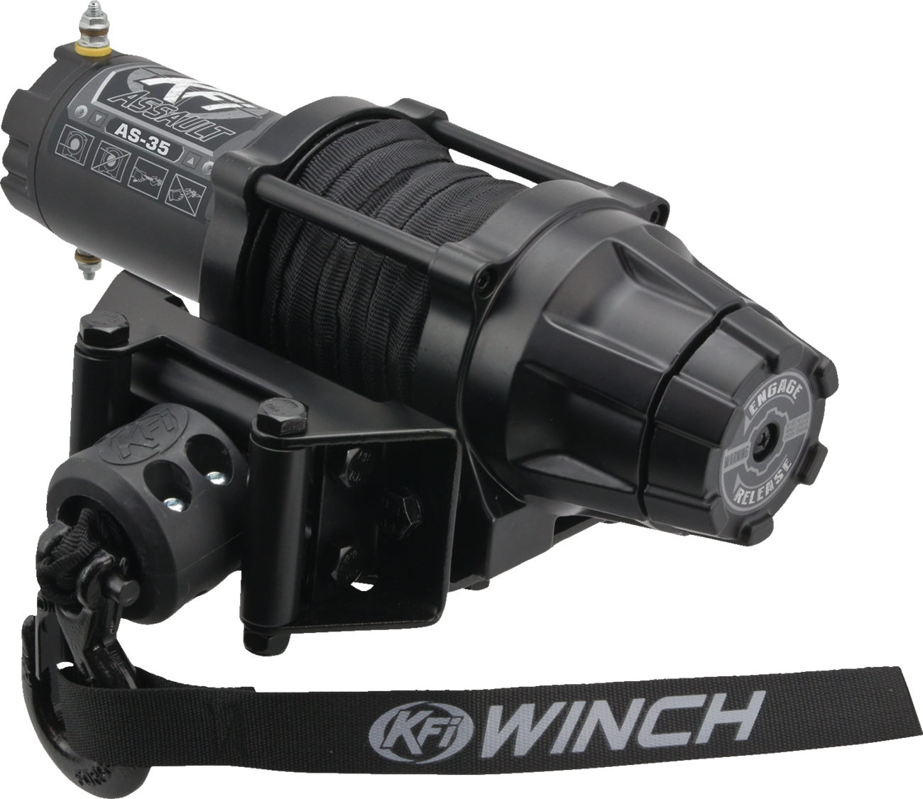 KFI PRODUCTS AS-35 Assault Winch - 3500 lb - Synthetic Cable AS-35