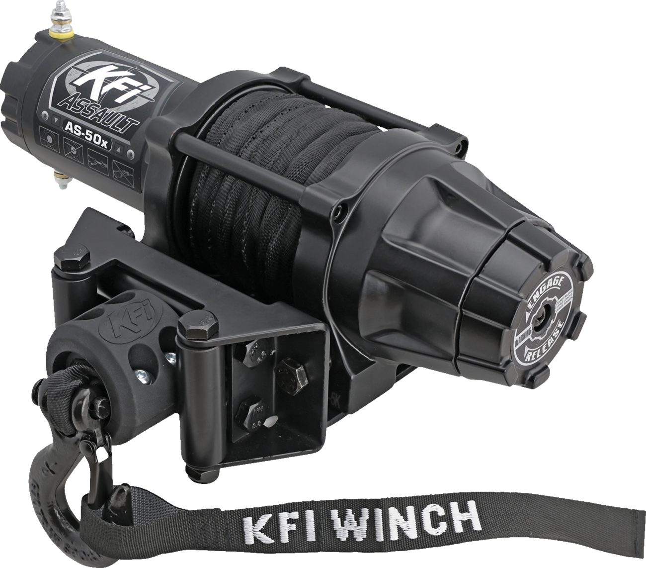 KFI PRODUCTS AS-50X Assault Winch - 5000 lb - Synthetic Cable - 38' AS-50X
