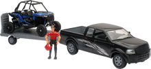 NEW RAY TOYS Pick Up Truck w/ Polaris RZR XP1000 - 1:18 Scale - Black/Blue SS-37426E
