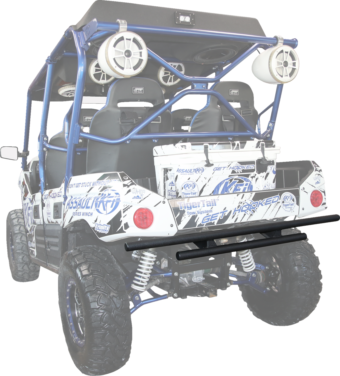 KFI PRODUCTS Rear Bumper - Round - Black - Kawasaki - Teryx4 '12-'25 101640