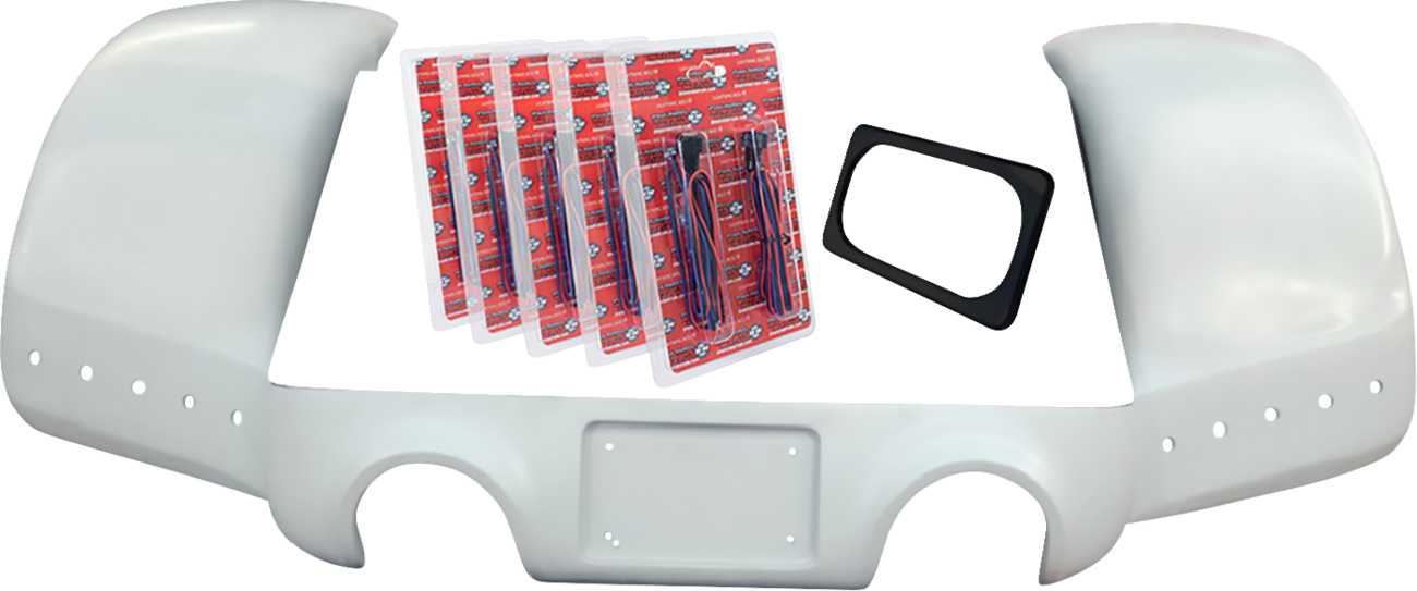 PAUL YAFFE BAGGER NATION Pro Street Rear Fender - Black Plate Frame - Dual Outlet FPSFK-N-DO-5TB-B