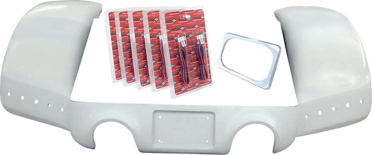 PAUL YAFFE BAGGER NATION Pro Street Rear Fender - Chrome Plate Frame - Dual Outlet FPSFK-N-DO-5TB-C