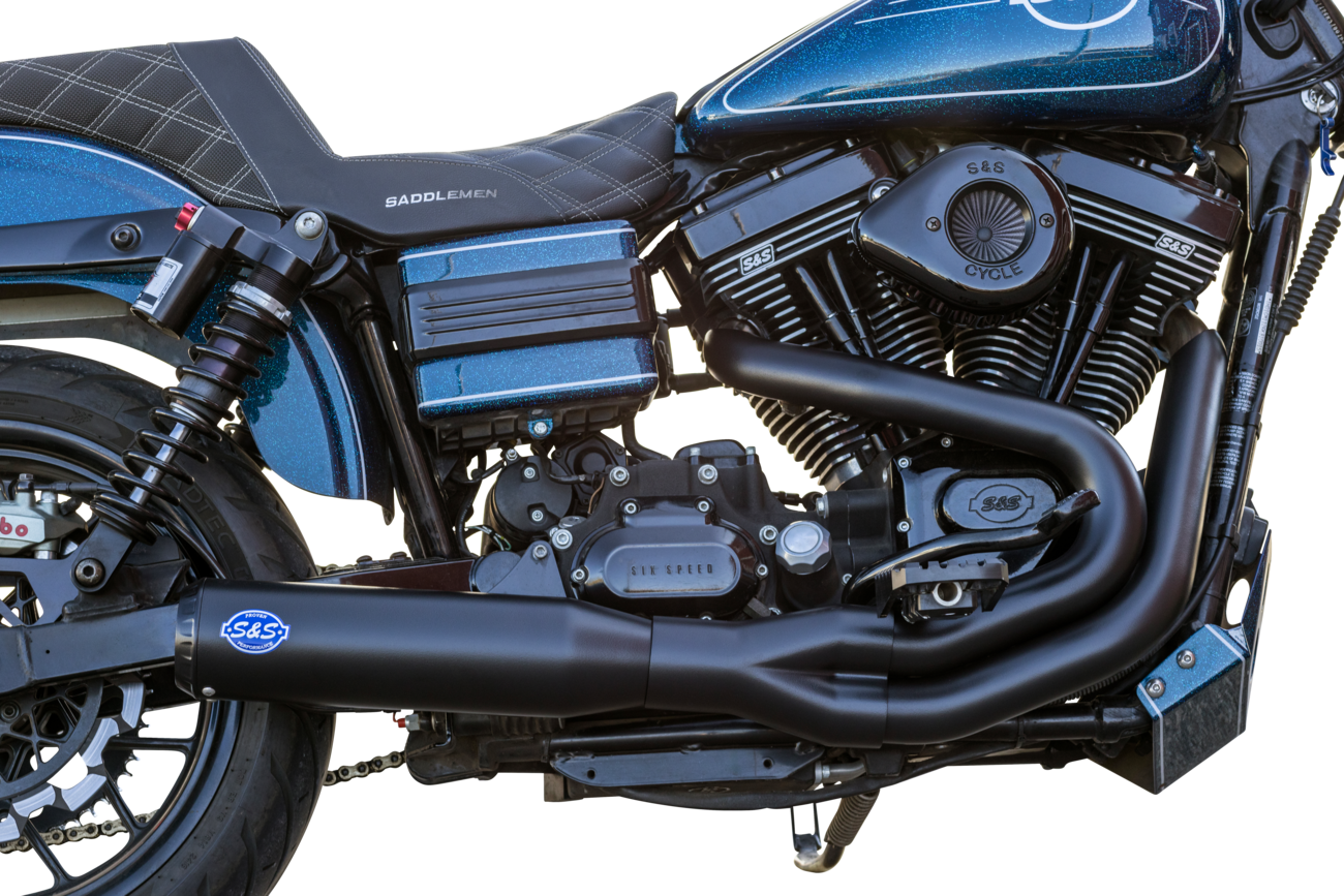 S&S CYCLE 2-into-1 Qualifier Exhaust System - Guardian Black 550-1098