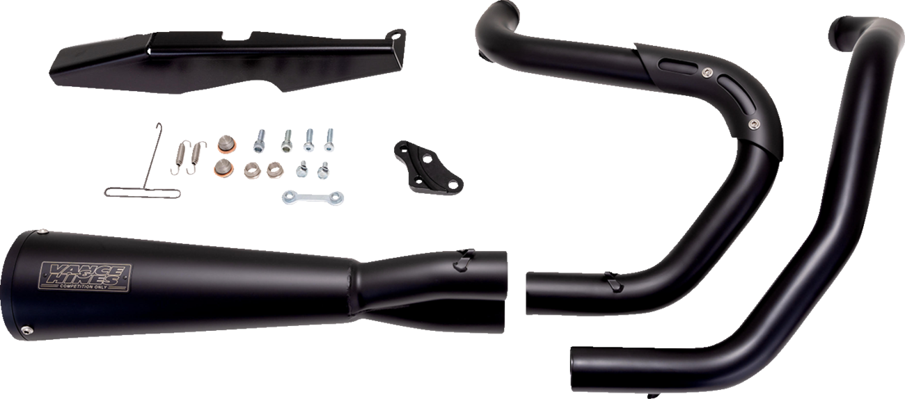 VANCE & HINES 2-into-1 Upsweep PCX™ Exhaust System - Stainless Steel - Black 47328