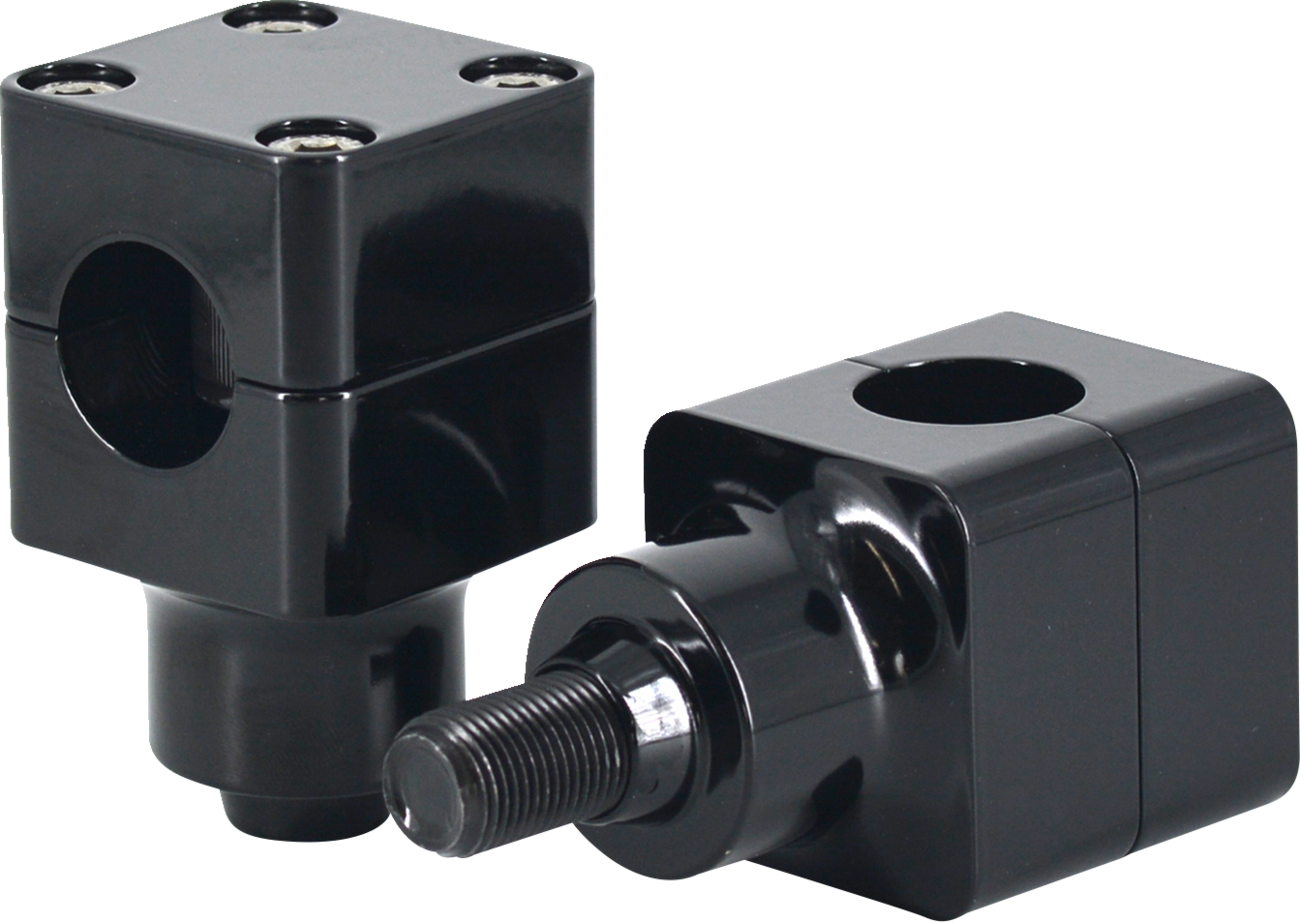 WILD 1 Chubby® Billet 2" Springer Riser - Stubby - Gloss Black WO533GB