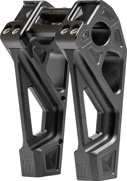 KODLIN USA Fastback Risers - Includes Clamp - 6" - Black K55129