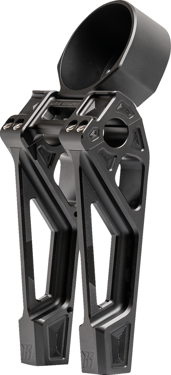 KODLIN USA Fastback Risers - Includes Clamp & Gauge Bracket - 8" - Black K55131