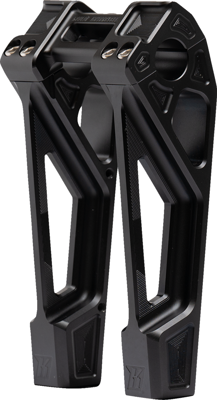 KODLIN USA Fastback Risers - Includes Clamp - 8" - Black K55128