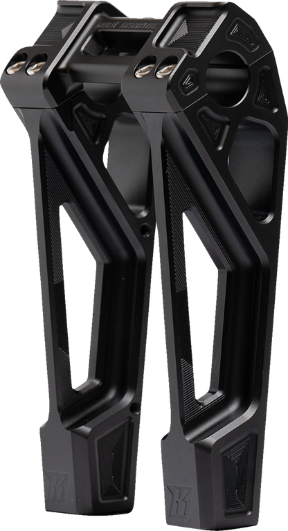 KODLIN USA Fastback Risers - Includes Clamp - 8" - Black K55128