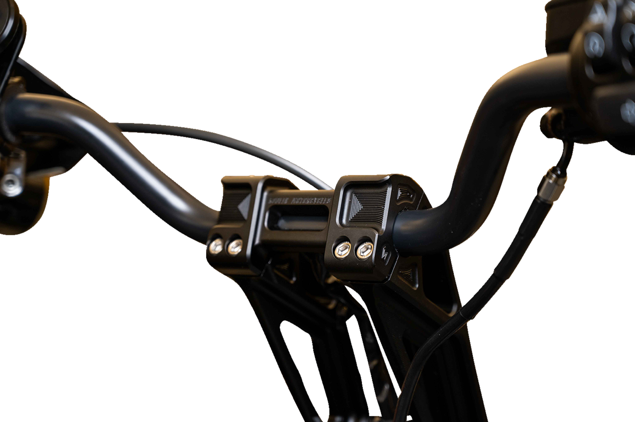 KODLIN USA Fastback Risers - Includes Clamp - 10" - Black K55127
