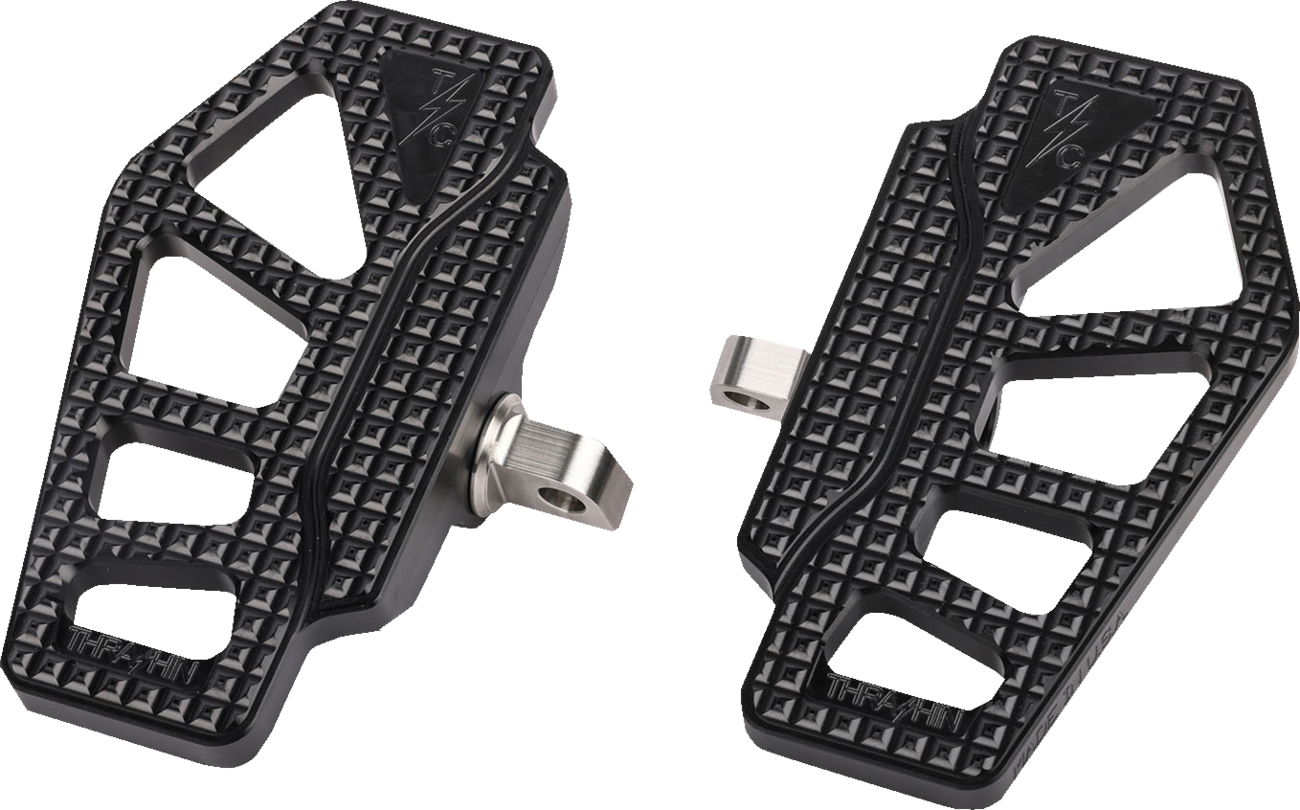THRASHIN SUPPLY CO. Apex Mini Floorboards - Driver - Black TSC-2217-1-D