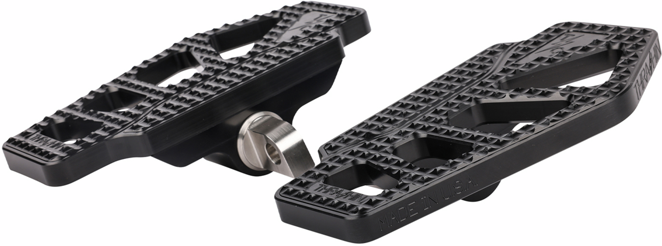 THRASHIN SUPPLY CO. Apex Mini Floorboards - Driver - Black TSC-2217-1-D
