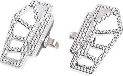 THRASHIN SUPPLY CO. Apex Mini Floorboards - Driver - Chrome TSC-2217-3-D
