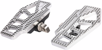 THRASHIN SUPPLY CO. Apex Mini Floorboards - Driver - Chrome TSC-2217-3-D
