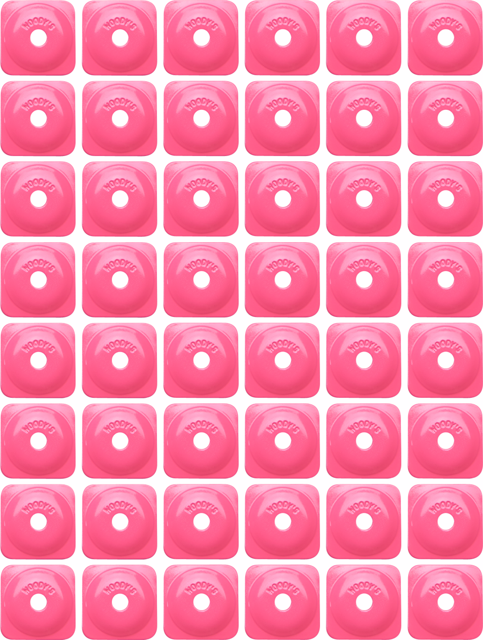 WOODY'S Support Plates - Grand Digger® - Pink - Square - 48 Pack ASG-3820-48