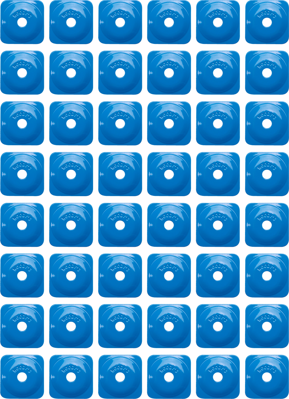 WOODY'S Support Plates - Grand Digger® - Blue - Square - 48 Pack ASG-3825-48