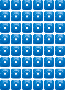 WOODY'S Support Plates - Grand Digger® - Blue - Square - 48 Pack ASG-3825-48