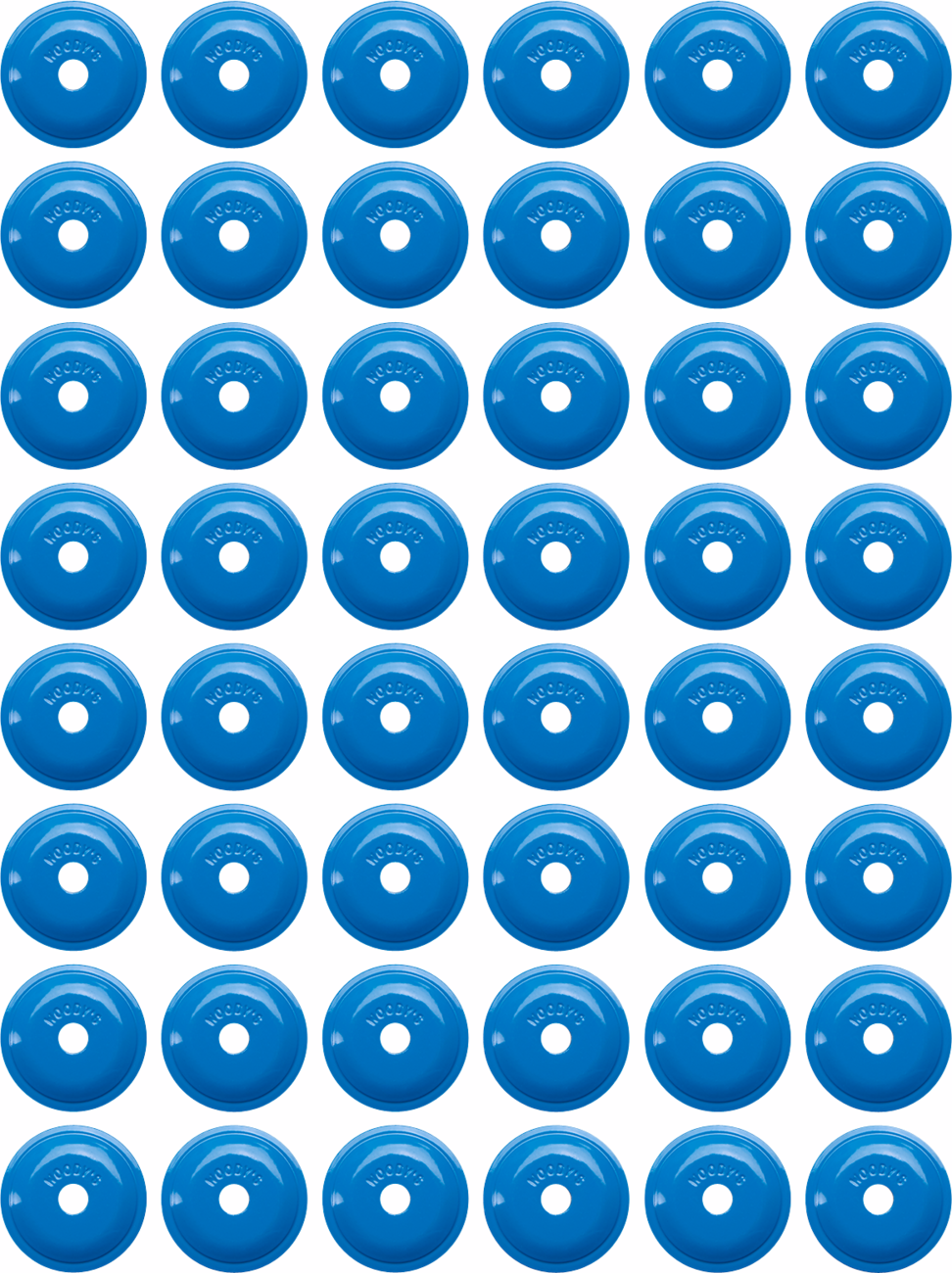 WOODY'S Support Plates - Grand Digger® - Blue - Round - 48 Pack ARG-3825-48