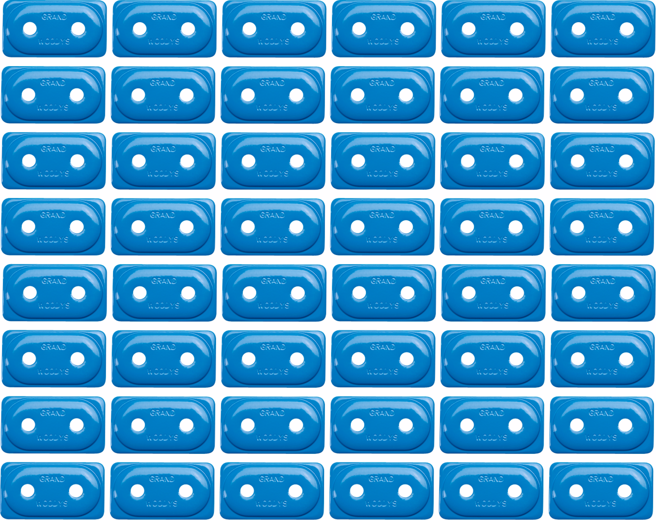 WOODY'S Support Plates - Grand Digger® - Blue - Double - 48 Pack ADG-3825-48