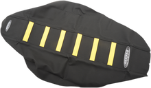 SDG 6-Ribbed Seat Cover - Yellow Ribs/Black Top/Black Sides 95946YK