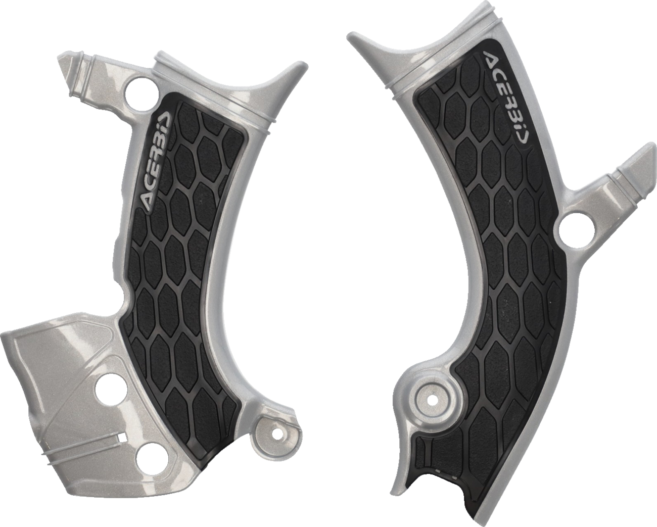ACERBIS X-Grip Frame Guards - Silver/Black - YZ 250/450 F/FX 2981441015