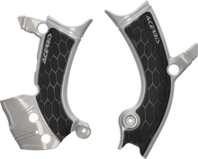 ACERBIS X-Grip Frame Guards - Silver/Black - YZ 250/450 F/FX 2981441015