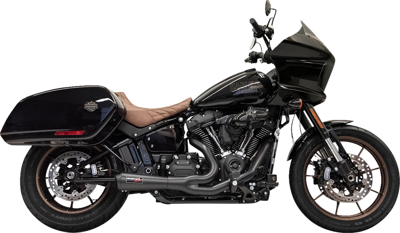 BASSANI XHAUST 2-into-1 The Ripper Short Road Rage Exhaust System - Black 1S74RBE